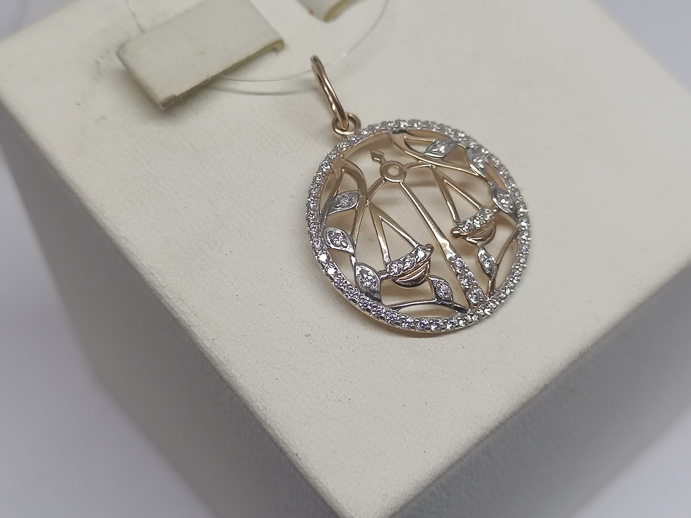 ПОДВЕСКА ЗНАК ЗОДИАКА ВЕСЫ (Au 585)