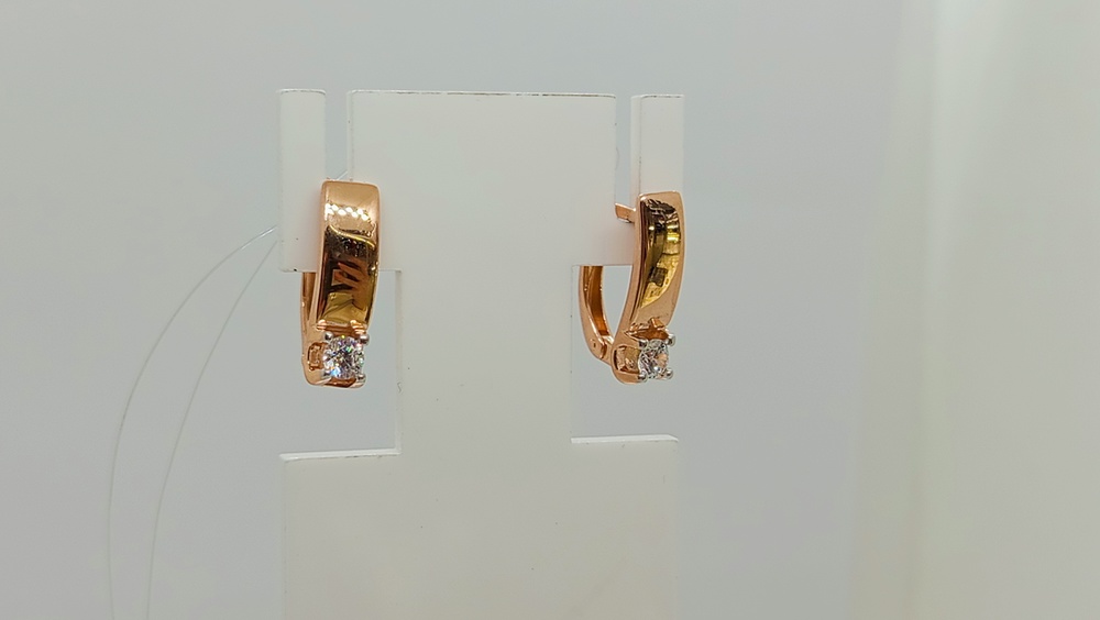 СЕРЬГИ С КАМНЕМ (Au 585)