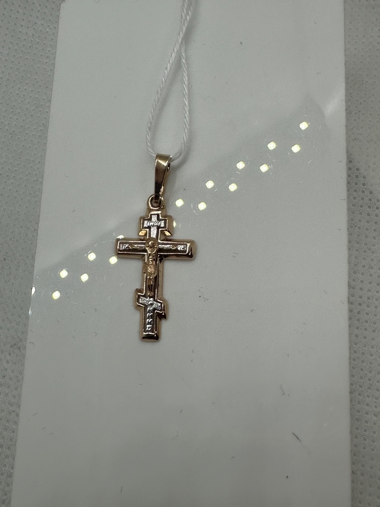 ПОДКБК585 ПОДВЕСКА КРЕСТ БЕЗ КАМНЯ (Au 585)