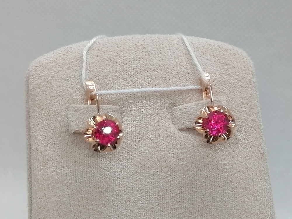 СКМ583 СЕРЬГИ С КАМНЕМ (Au 583) СКМ583 СЕРЬГИ С КАМНЕМ (Au 583)