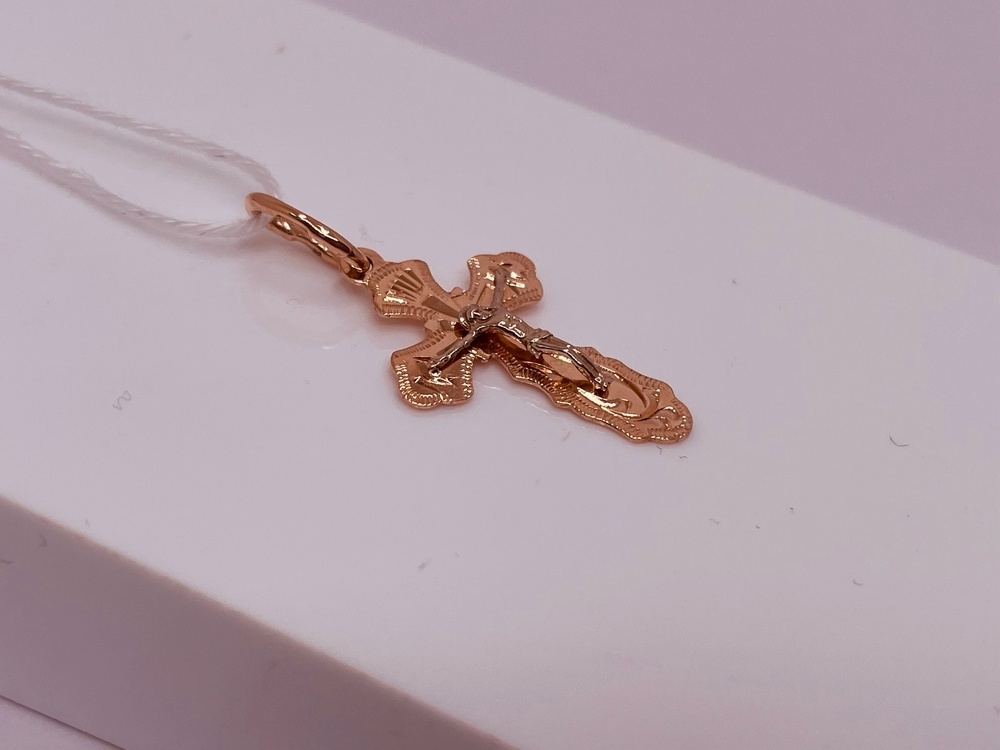 ПОДВЕСКА КРЕСТ БЕЗ КАМНЯ (Au 585)