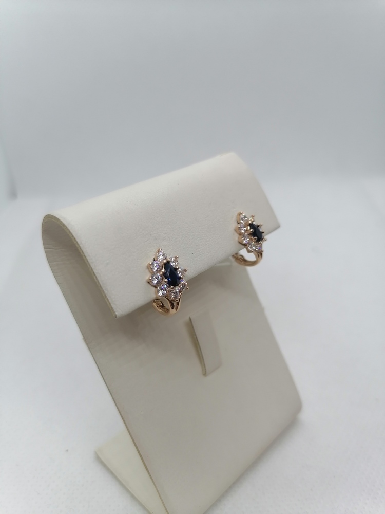 СКМИ585 СЕРЬГИ С КАМНЯМИ (Au 585)