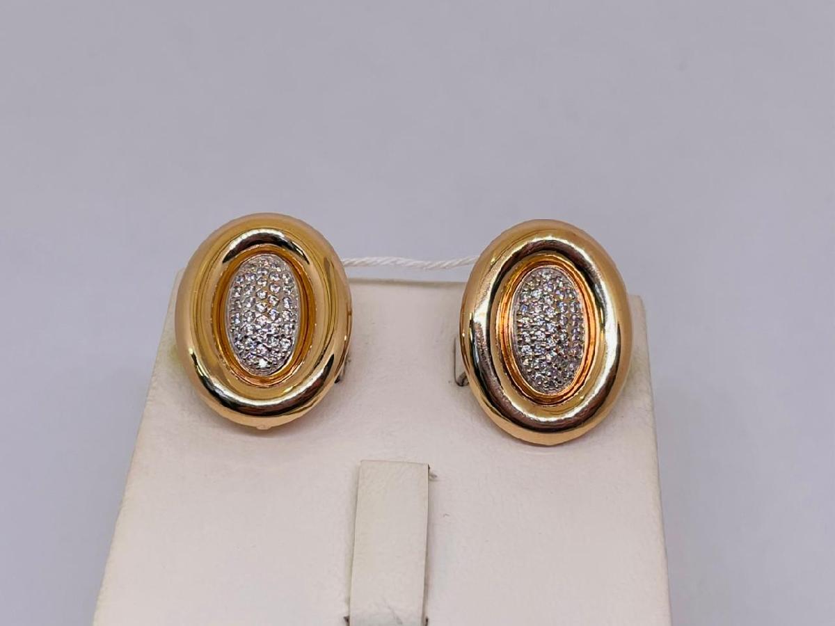 СКМИ585 СЕРЬГИ С КАМНЯМИ (Au 585)