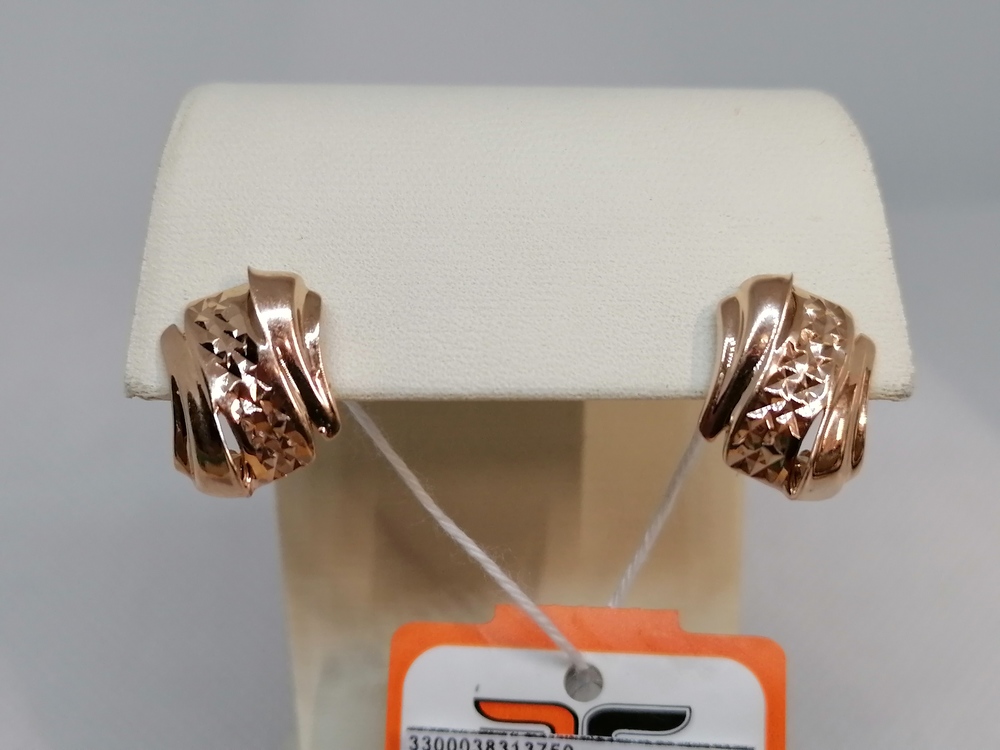 СБКМ585 СЕРЬГИ БЕЗ КАМНЯ (Au 585)