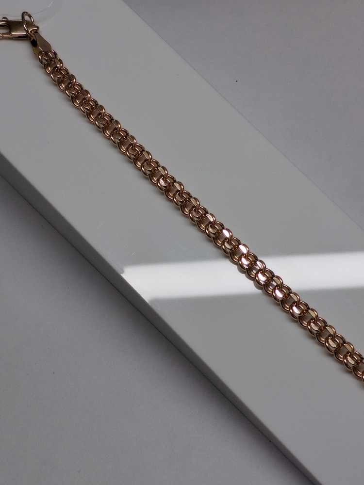 БРАСЛЕТ ПУСТОТЕЛЫЙ Бисмарк (Au 585)