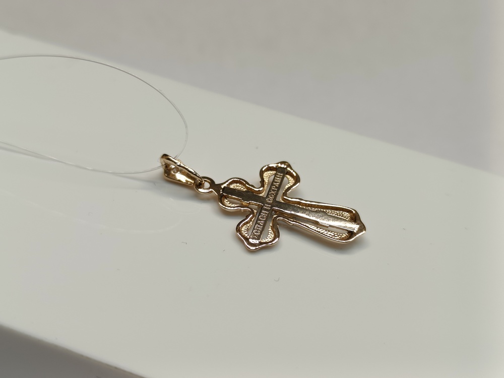 ПОДВЕСКА КРЕСТ с камнем (Au 585)