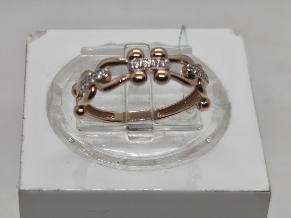 КОЛЬЦО С КАМНЯМИ (Au 585)