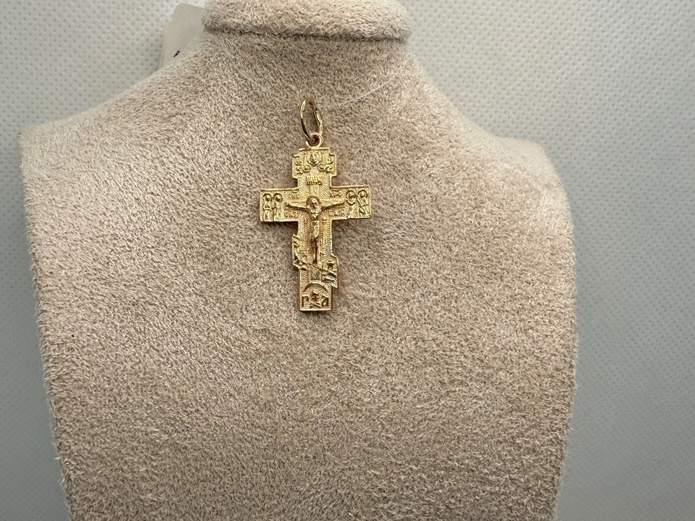 ПОДВЕСКА КРЕСТ без камня (Au 585)