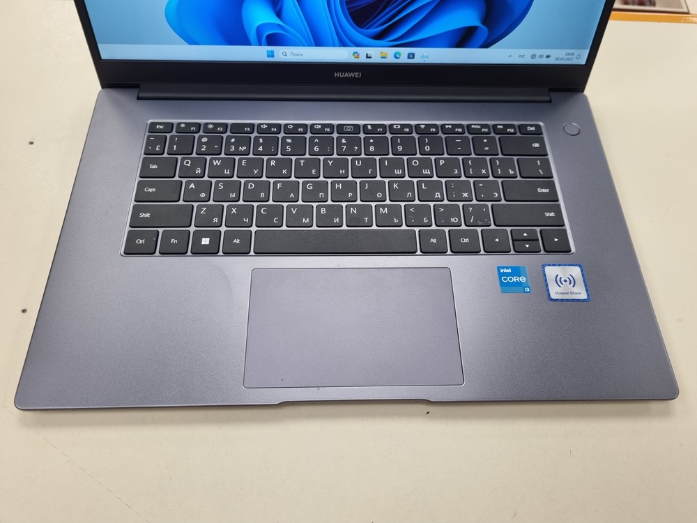 Ноутбук Huawei MateBook D 14; Core i3-1215U, Intel UHD Graphics, 8 Гб, 256 Гб, Нет