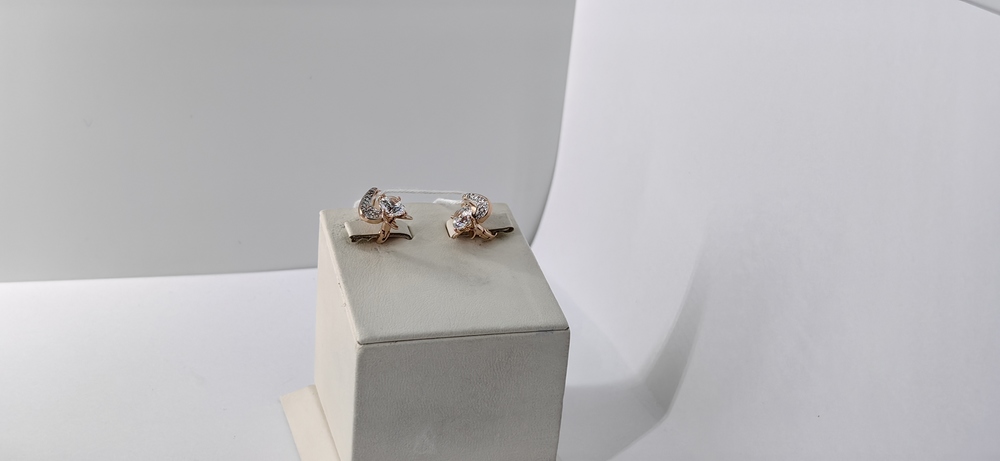 СКМИ585 СЕРЬГИ С КАМНЯМИ (Au 585)