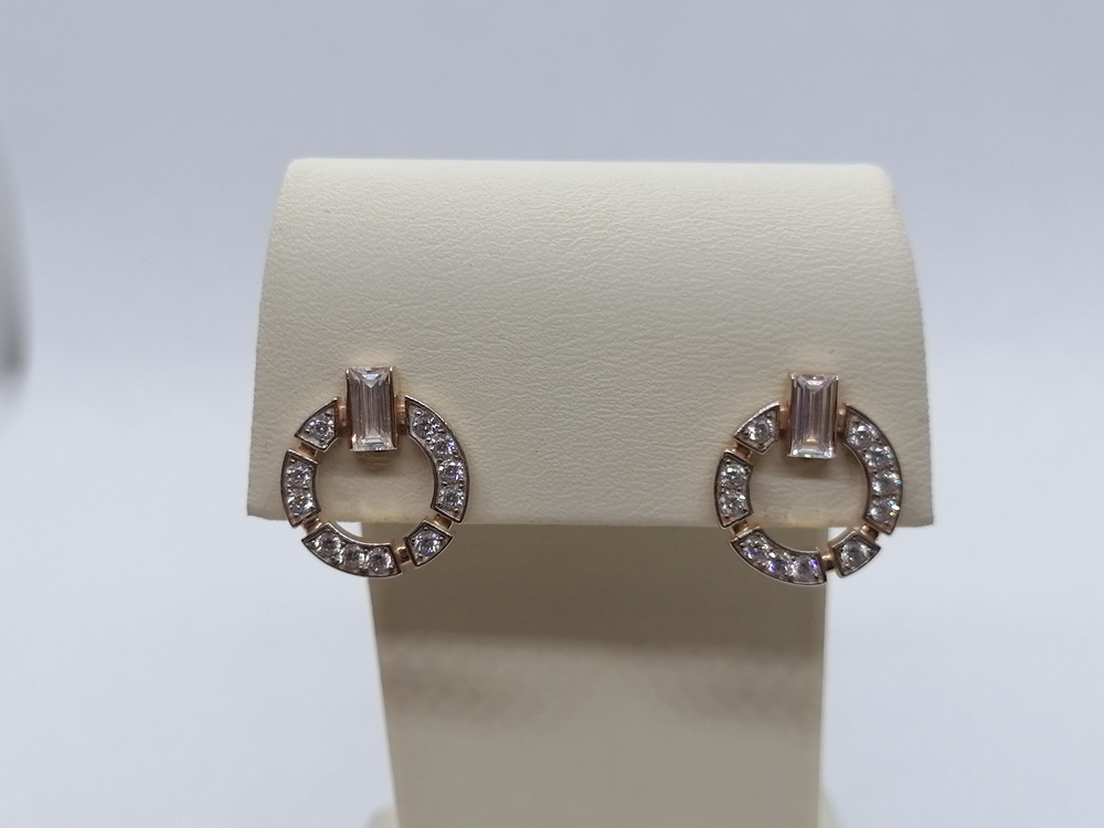 СЕРЬГИ ПУСЕТЫ с камнями (Au 585)