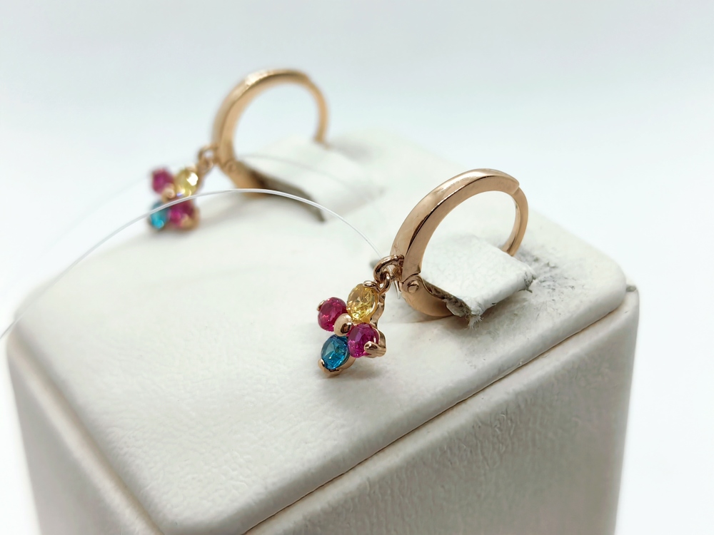 СЕРЬГИ С КАМНЯМИ (Au 585)