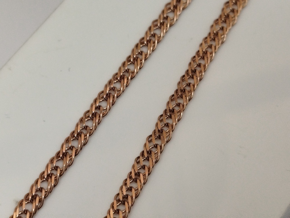 БРАСЛЕТ ПУСТОТЕЛЫЙ Ромб тройной Au 585