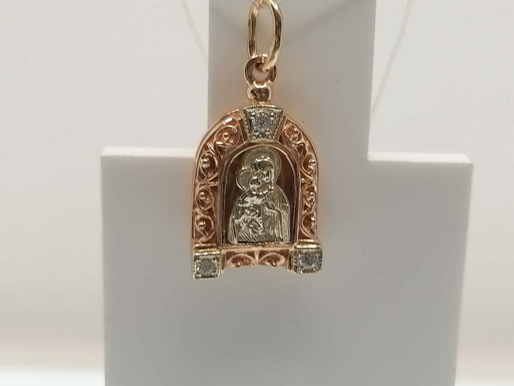 ПОДВЕСКА ИКОНА с камнями (Au 585)
