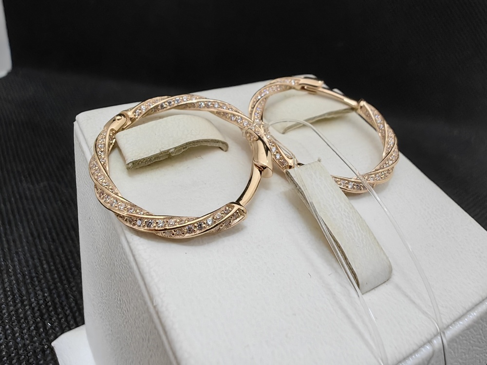 СЕРЬГИ КОНГО с камнями (Au 585)