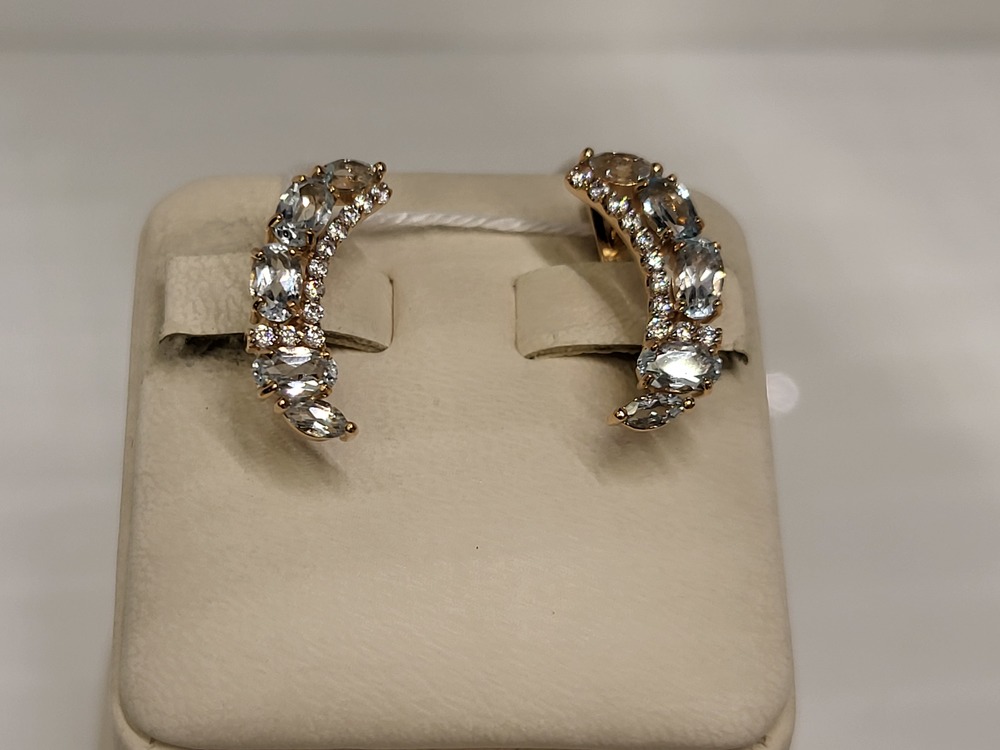 СЕРЬГИ С КАМНЯМИ (Au 585)