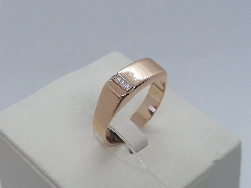 04-51-0962-01 КОЛЬЦО ПЕЧАТКА с камнями (Au 585)