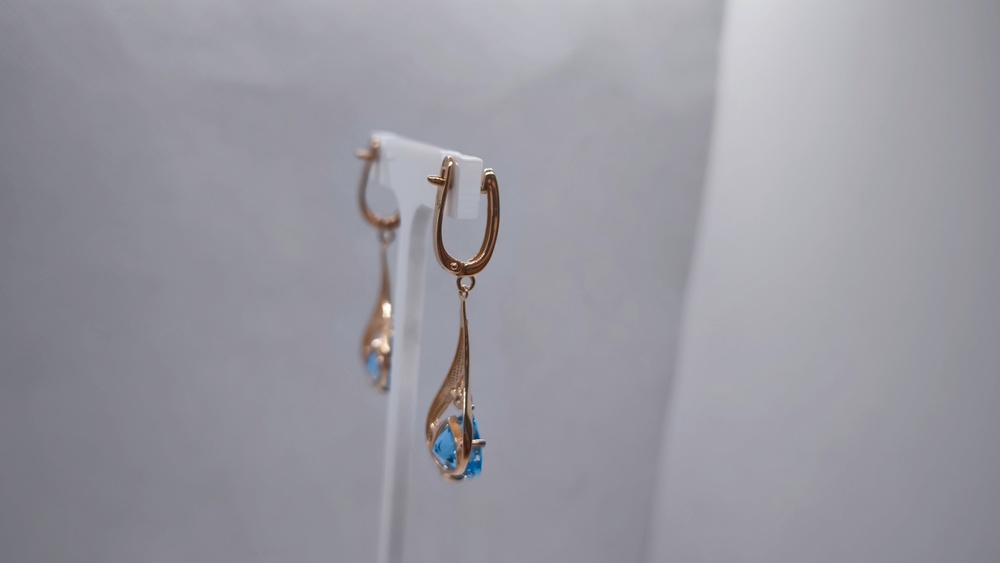 СКМИ585 СЕРЬГИ С КАМНЯМИ (Au 585)