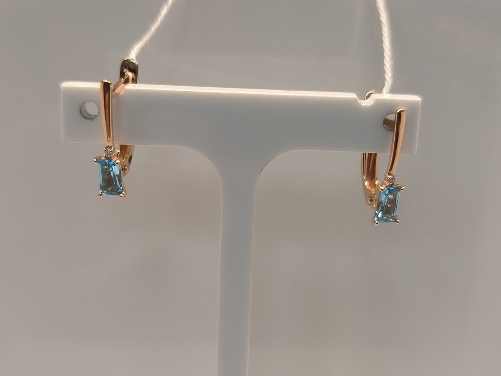 СКМИ585 СЕРЬГИ С КАМНЯМИ (Au 585)