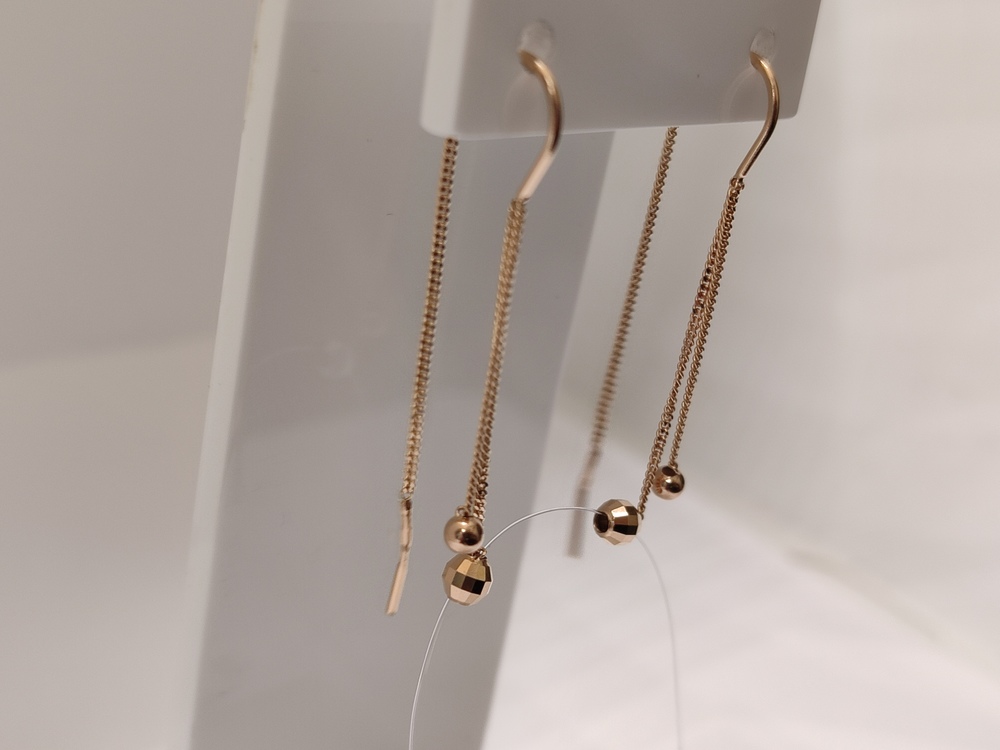 СЕРЬГИ ПРОДЕВКИ без камня (Au 585)