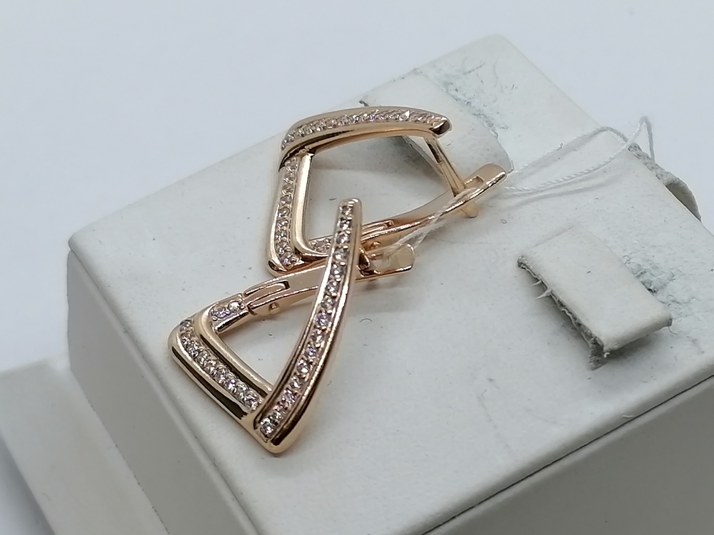 СКМИ585 СЕРЬГИ С КАМНЯМИ (Au 585)