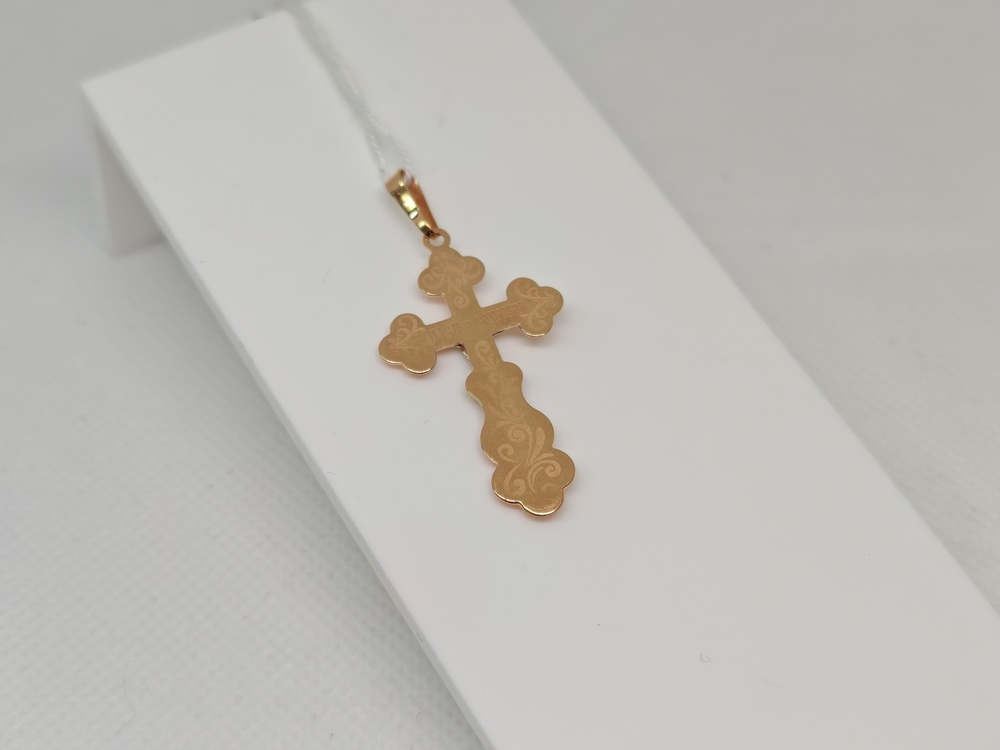 ПОДВЕСКА КРЕСТ БЕЗ КАМНЯ (Au 585)