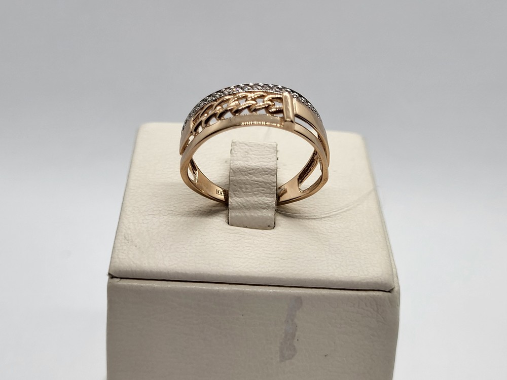 КОЛЬЦО С КАМНЯМИ (Au 585)