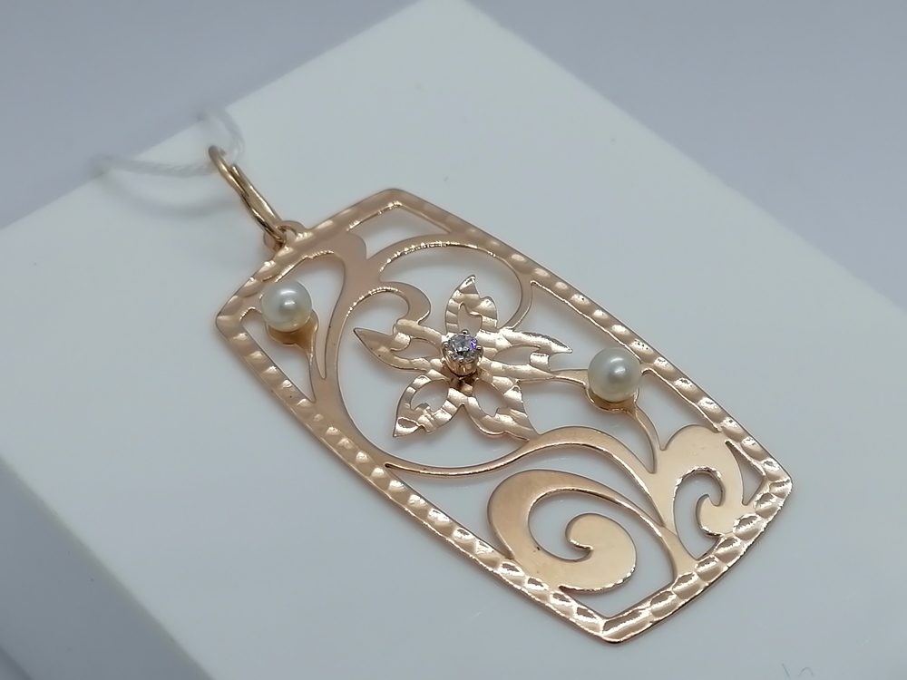 ПОДКМИ585 ПОДВЕСКА С КАМНЯМИ (Au 585)