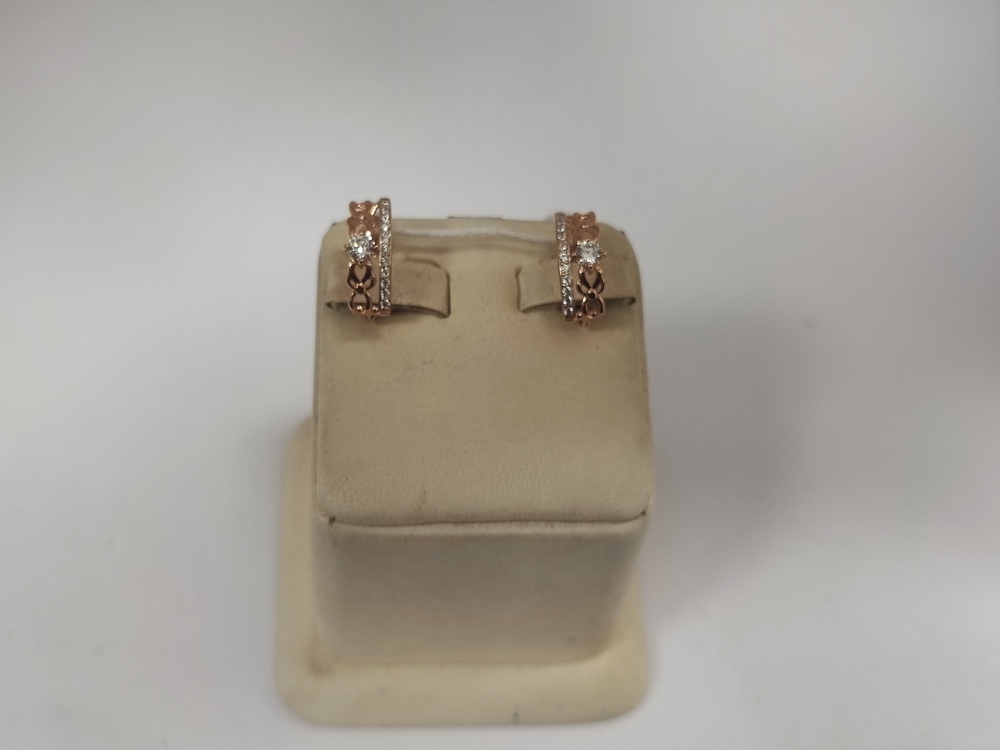 СКМИ585 СЕРЬГИ С КАМНЯМИ (Au 585)