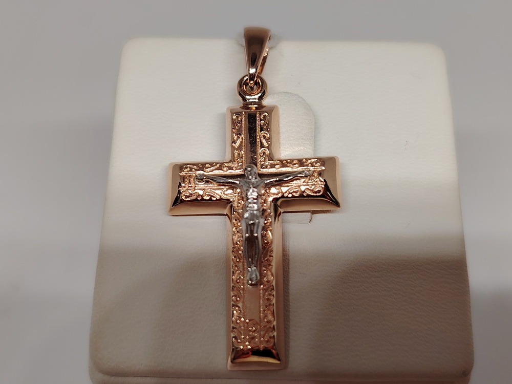 ПОДВЕСКА КРЕСТ БЕЗ КАМНЯ (Au 585)