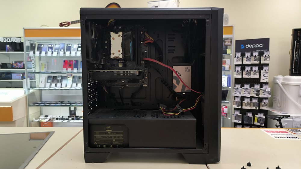 Системный блок Deepcool; Core i3-10100F, GeForce GTX 1050 Ti, 16 Гб, 500 Гб, 250 Гб