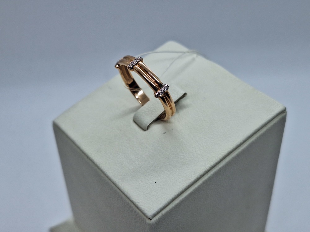 КОЛЬЦО С КАМНЯМИ (Au 585)