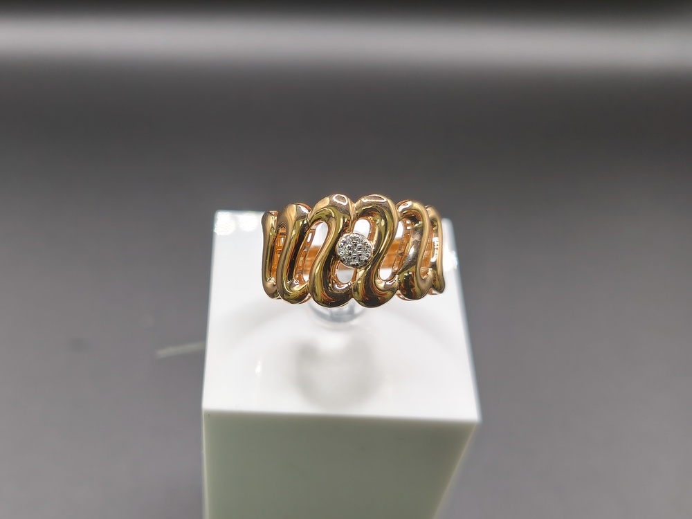 КОЛЬЦО С КАМНЯМИ (Au 585)