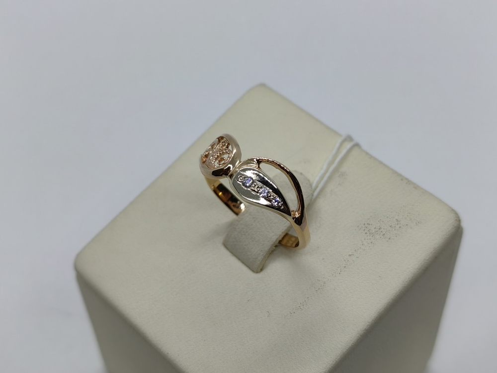 КОЛЬЦО С КАМНЯМИ (Au 585)