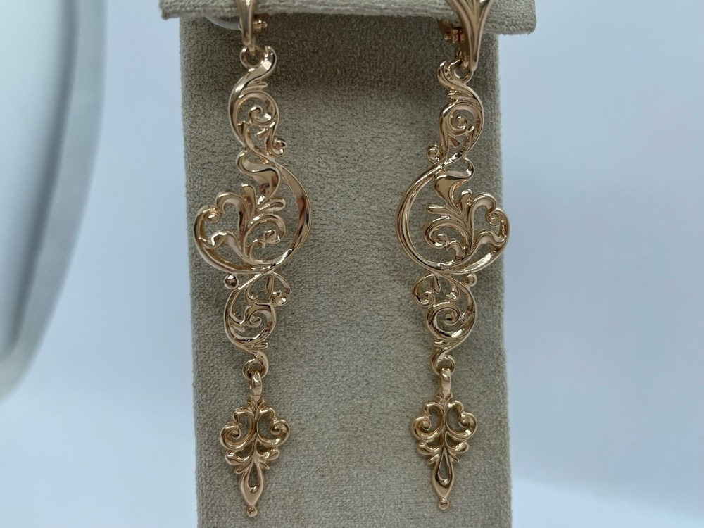 СБКМ585 СЕРЬГИ БЕЗ КАМНЯ (Au 585)