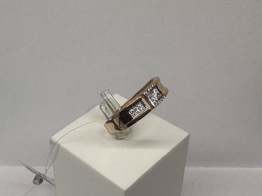 КОЛЬЦО С КАМНЯМИ (Au 585)