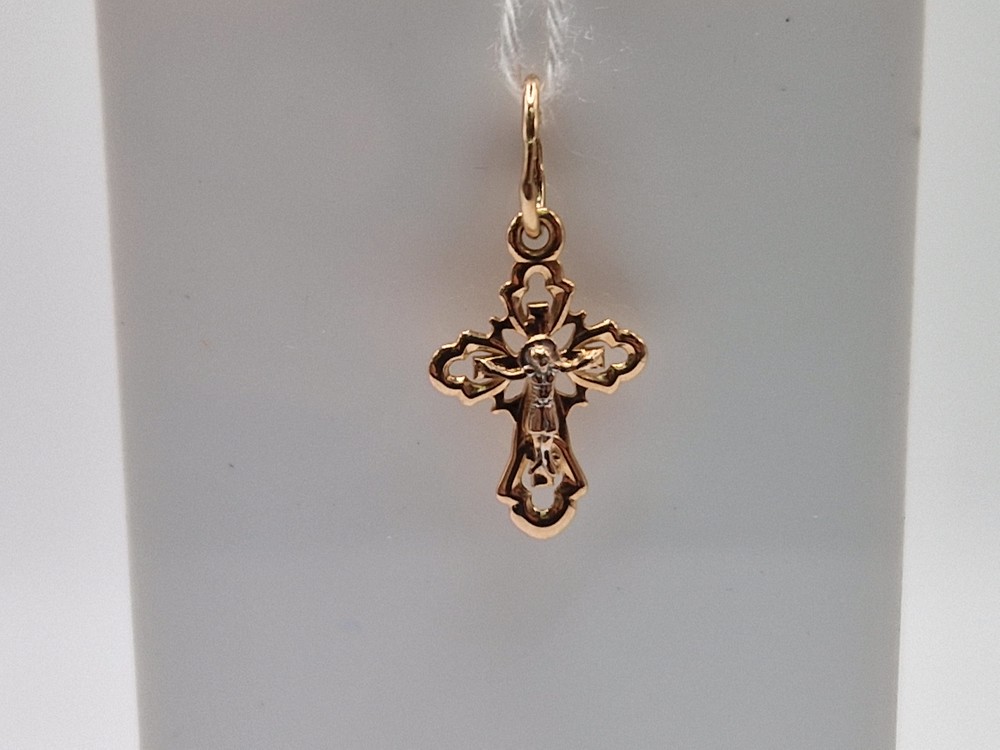 ПОДКБК585 ПОДВЕСКА КРЕСТ БЕЗ КАМНЯ (Au 585)