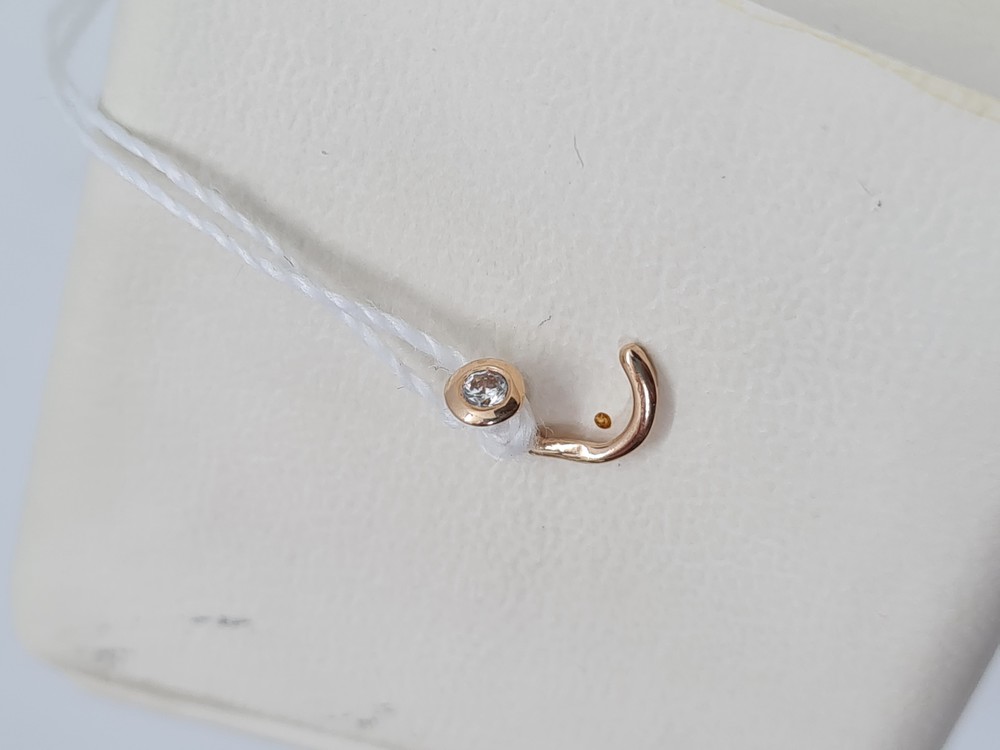 ПИРСИНГ В НОС с камнем (Au 585)