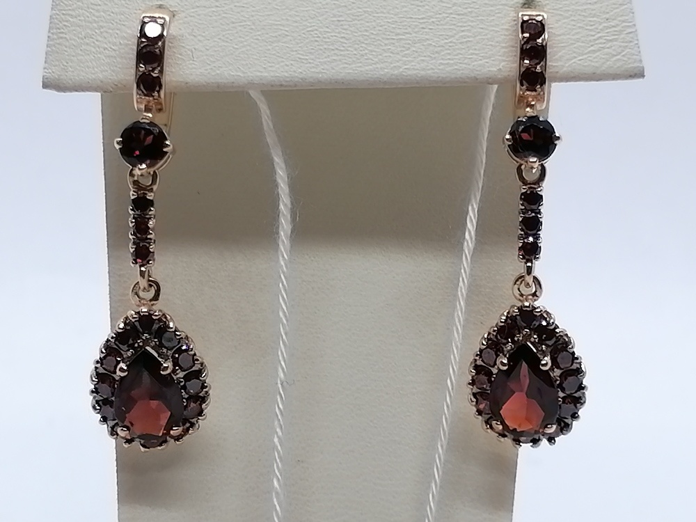 СКМИ585 СЕРЬГИ С КАМНЯМИ (Au 585)