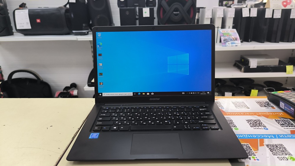 Ноутбук DIGMA; Celeron N4000, Intel UHD Graphics 600, 4 Гб, 128 Гб, Нет