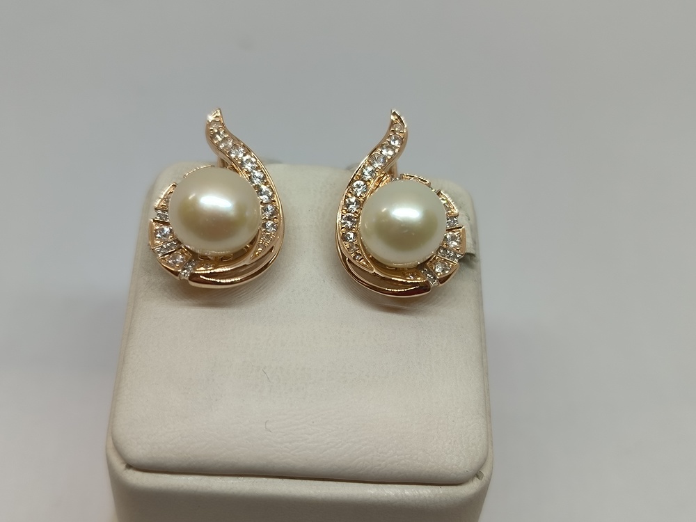 СКМИ585 СЕРЬГИ С КАМНЯМИ (Au 585)