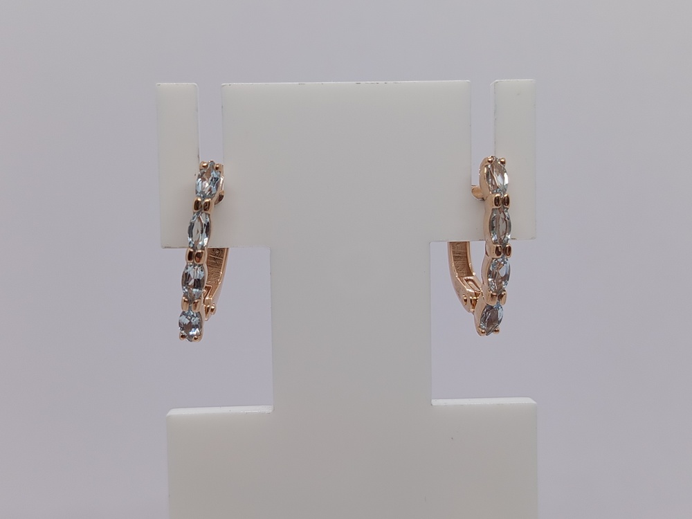 СКМИ585 СЕРЬГИ С КАМНЯМИ (Au 585)