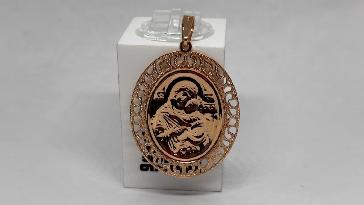 ПОДВЕСКА ИКОНА с камнями (Au 585)