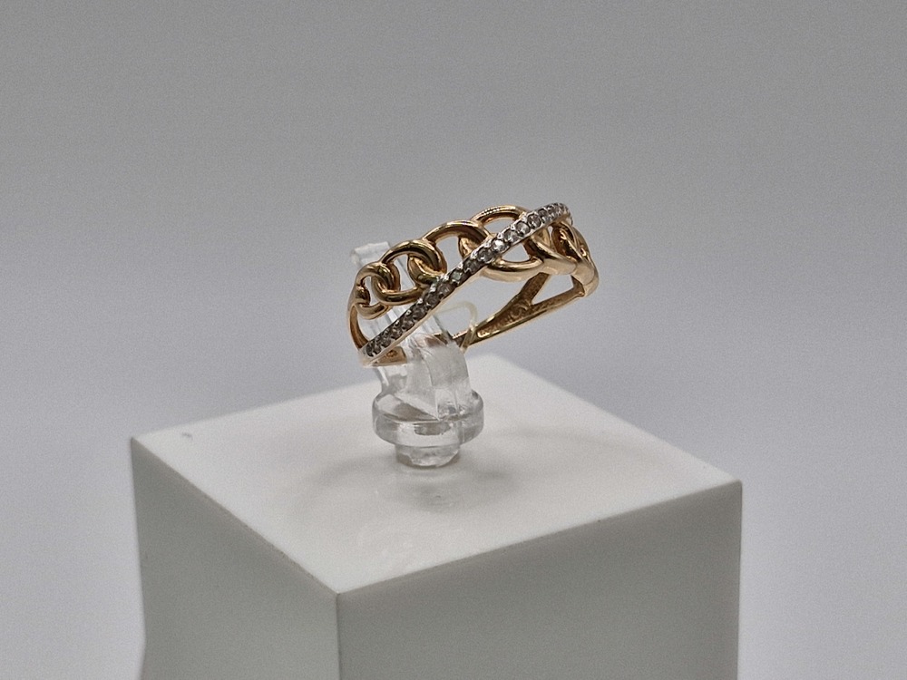 КОЛЬЦО С КАМНЯМИ (Au 585)