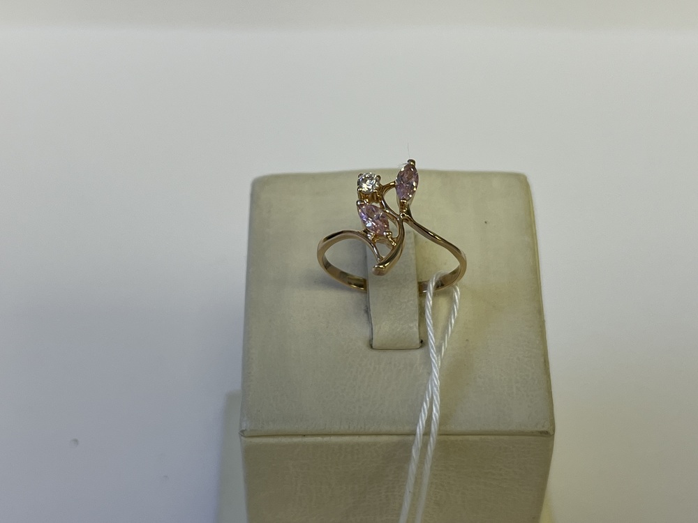 КОЛЬЦО С КАМНЯМИ (Au 585)