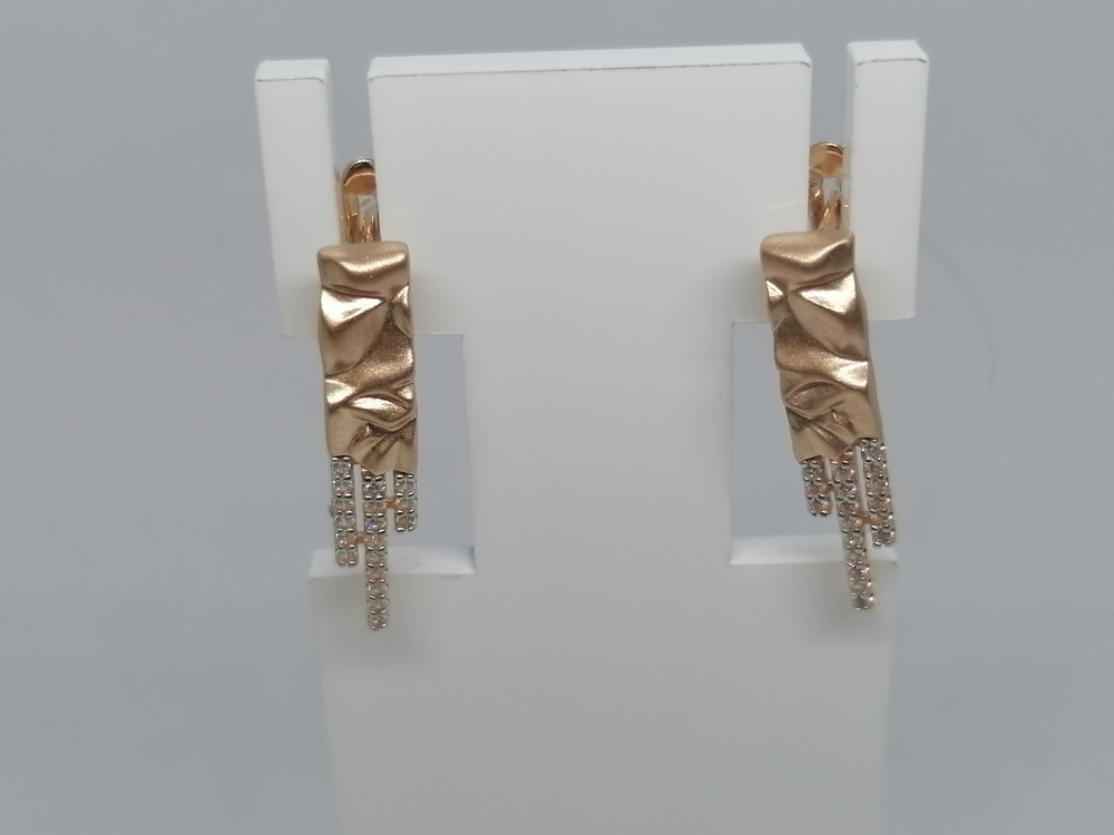 08-52-0176-00 СЕРЬГИ С КАМНЯМИ (Au 585)