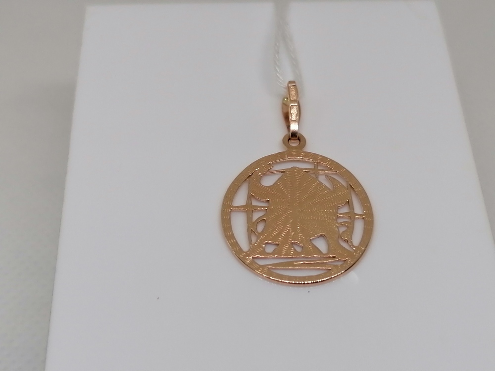 ПОДЗЗТ585 ПОДВЕСКА ЗНАК ЗОДИАКА ТЕЛЕЦ (Au 585)