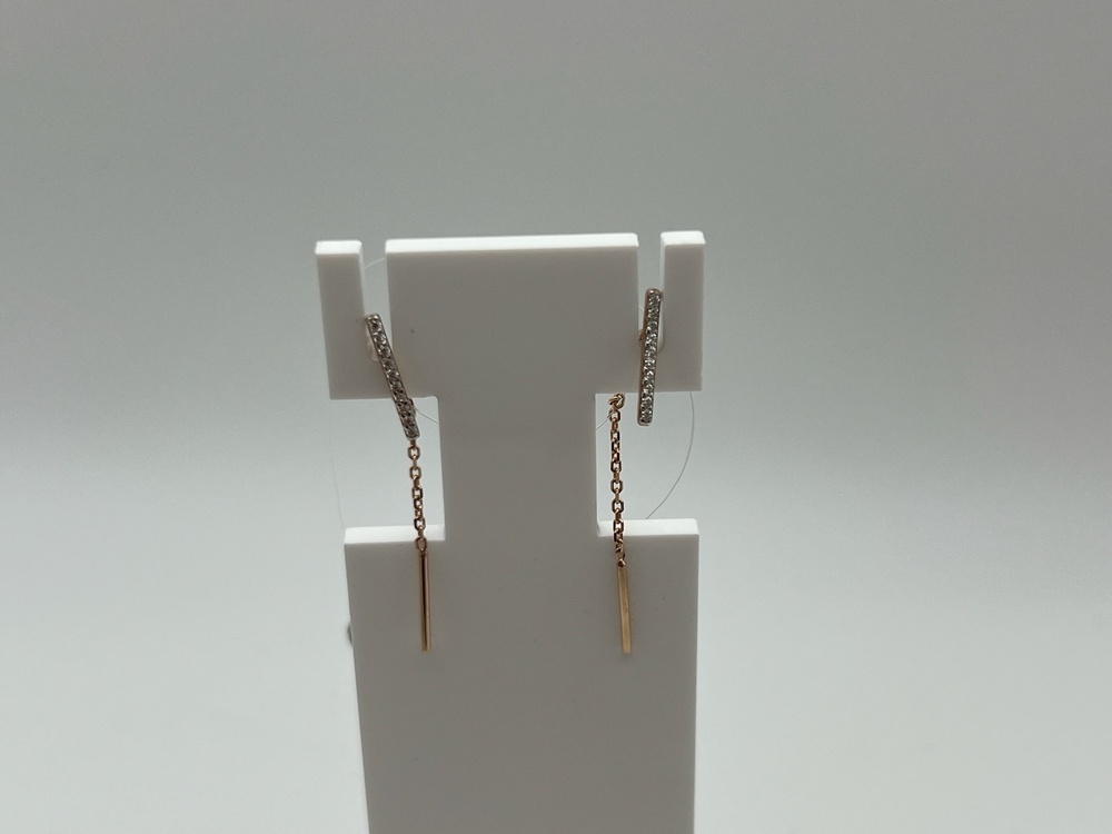 СЕРЬГИ ПРОДЕВКИ с камнями (Au 585)