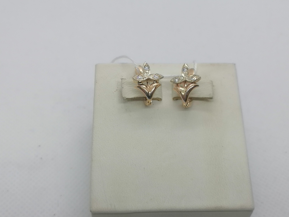 СКМИ585 СЕРЬГИ С КАМНЯМИ (Au 585)