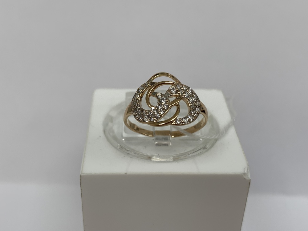 КОЛЬЦО С КАМНЯМИ (Au 585)